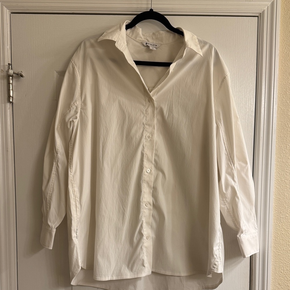 Athleta Oversized Poplin Button-Up Shirt